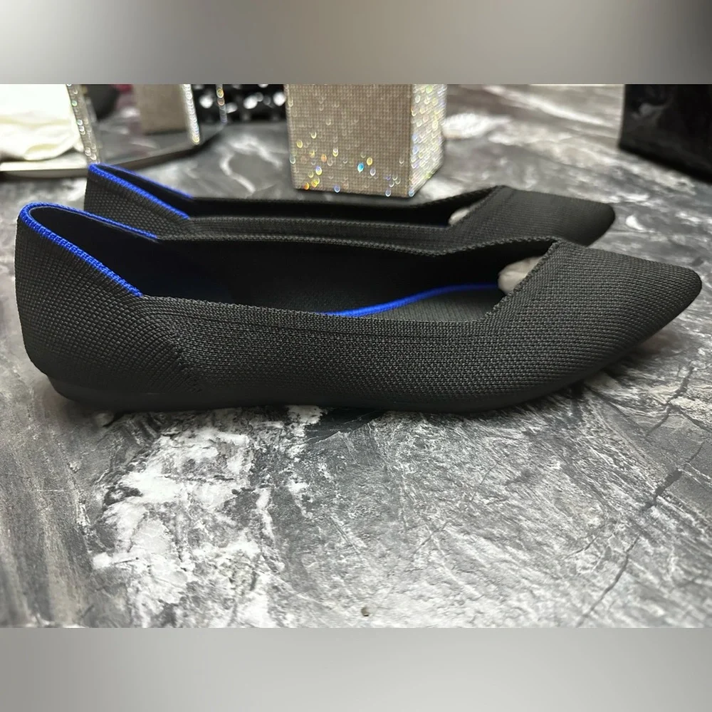 Brand New 🖤 Rothy’s The Point Classic Black Solid - Size 9.5 - Picture 7 of 13